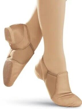 Revolution Dancewear Women's Jazz Dance Stretch Slip-On Shoes - Nude/Tan Size 12